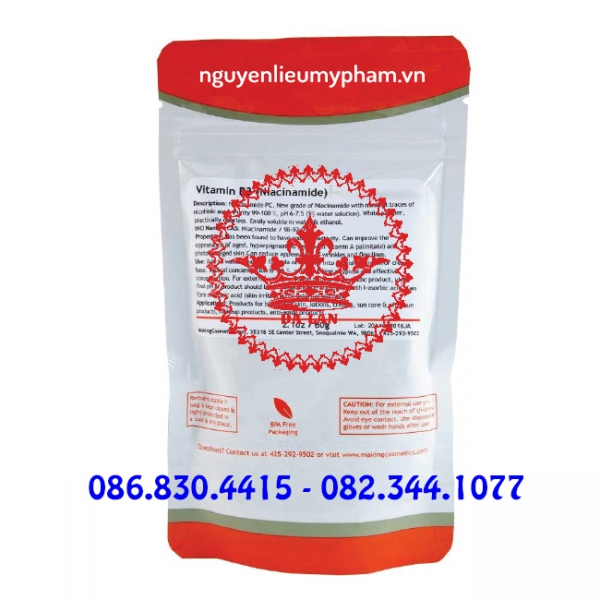 Cung Cấp Nguyên Liệu Mỹ Phẩm Niacinamide (Vitamin B3) – Nguyên Liệu Mỹ Phẩm Sỉ Lẻ Chất Lượng
