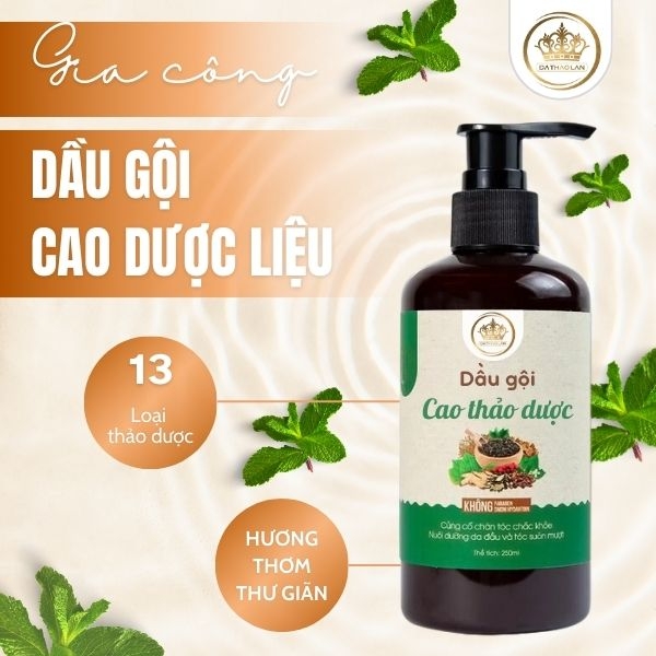 Gia công dầu gội cao dược liệu