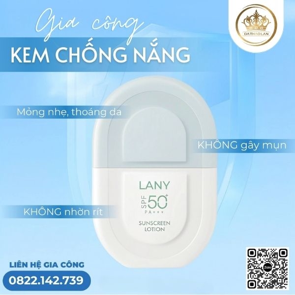 Gia Công Kem Chống Nắng Thiên Nhiên Trọn Gói, Giá Sỉ/Lẻ