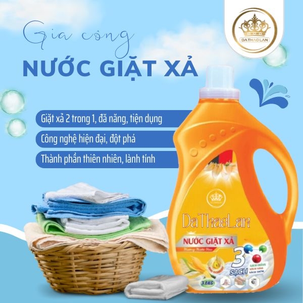 Gia công nước giặt, nước xả vải công nghệ mới