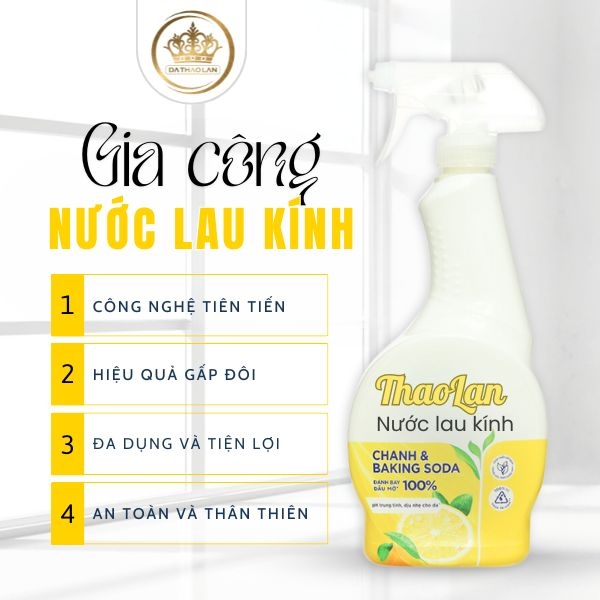 Gia công nước lau kính, nước lau sàn trọn gói